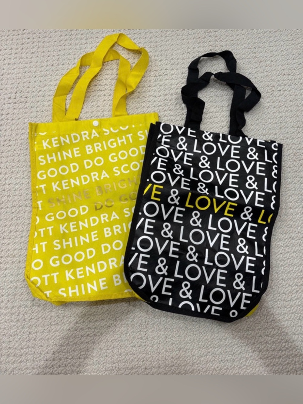 Kendra Scott New 2 Reusable Tote Shopping Bags